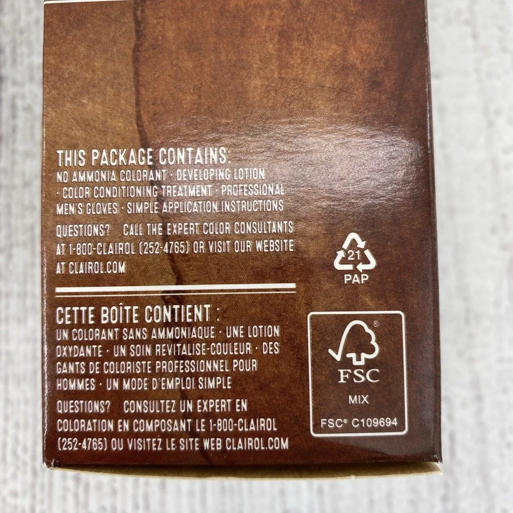 Clairol Natural Instincts For Men M13 DARK BROWN Hair Color Kit (Lot of 2)